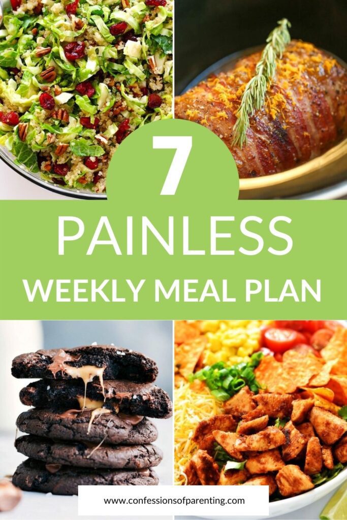 pin image: Painless Weekly Meal Plan for Families