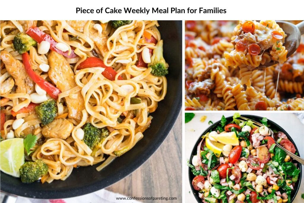 Piece of Cake Weekly Meal Plan for Families (Easy & Simple!)