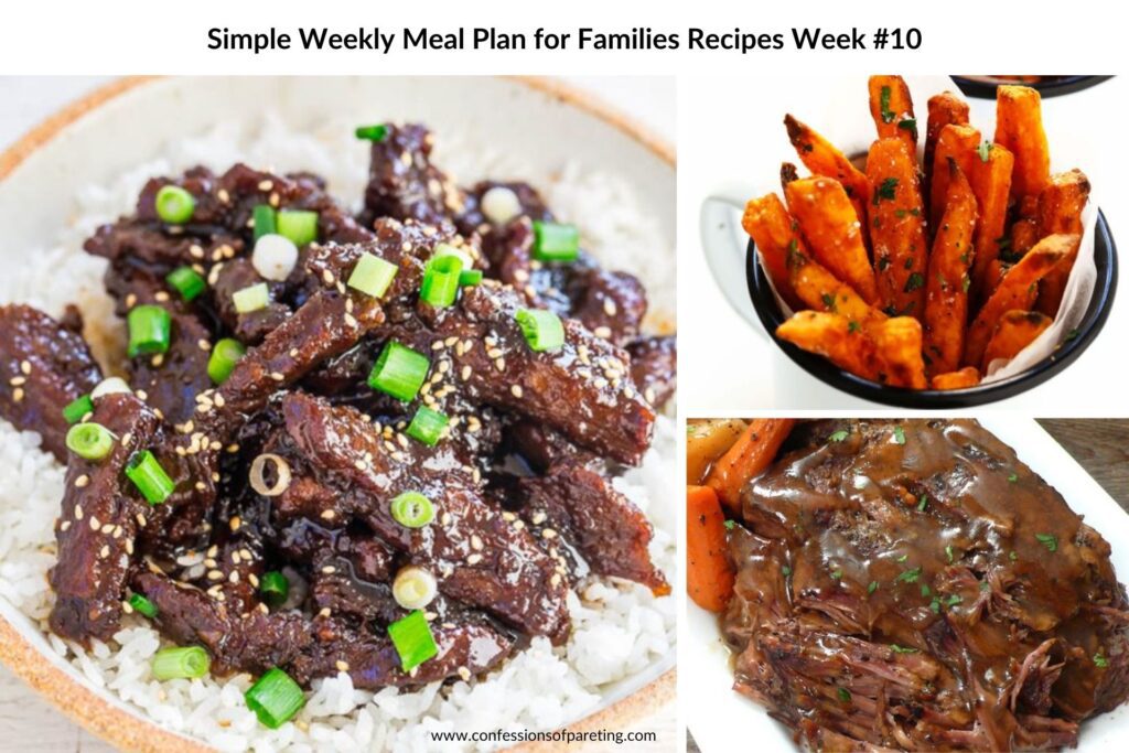 Simple Weekly Meal Plan for Families Recipes Week #10