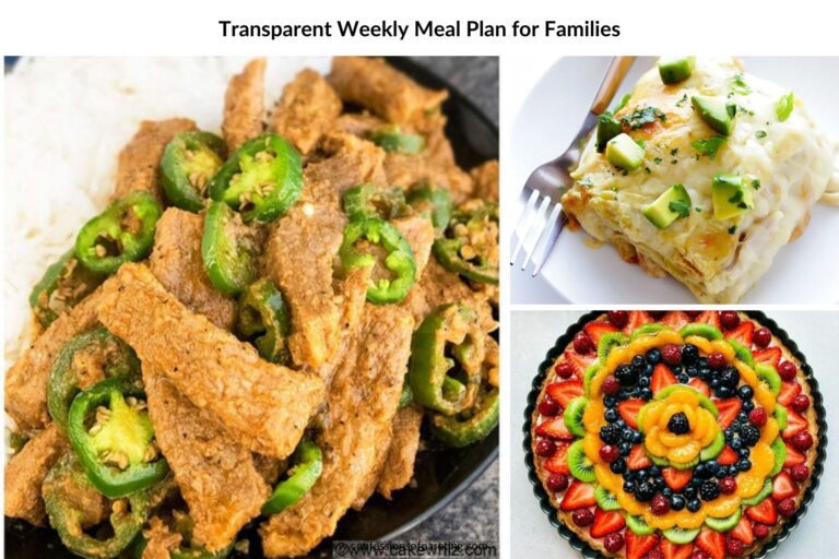 Transparent Weekly Meal Plan for Families (Nothing Hidden!)