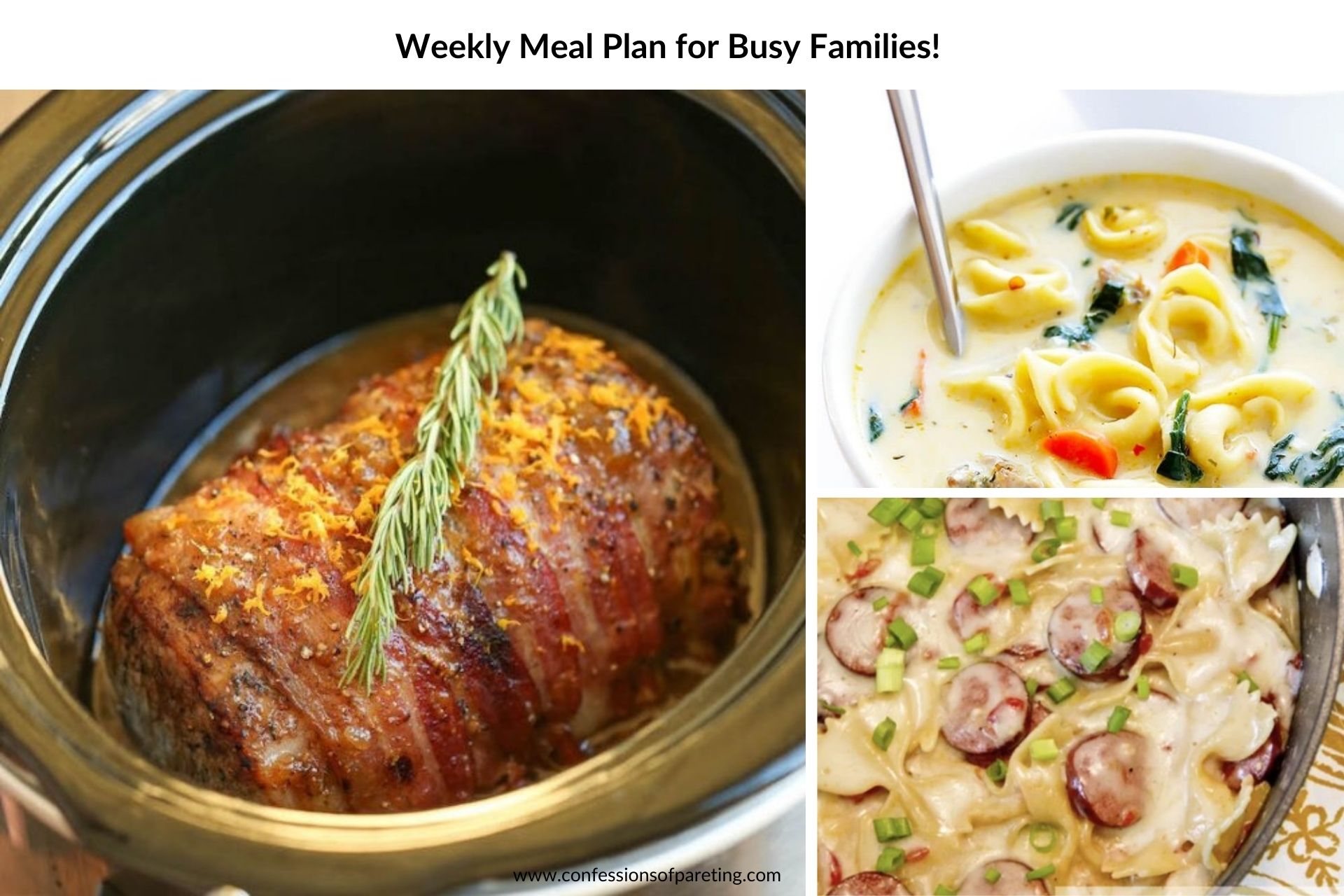 Weekly Meal Plan for Busy Families! (Even You Can Make!)