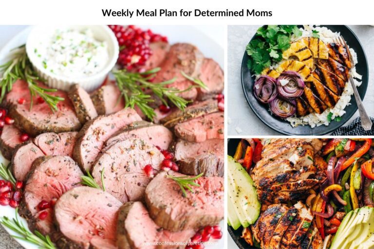Weekly Meal Plan for Determined Moms (Simple Dinner Ideas!)