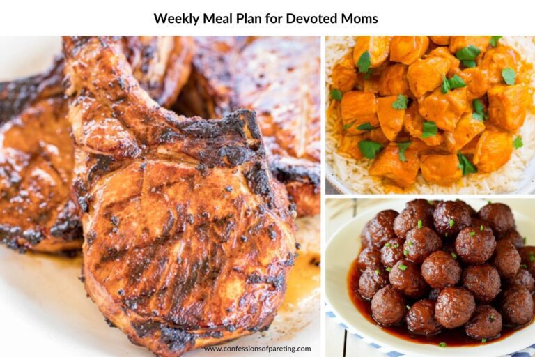 Weekly Meal Plan for Devoted Moms (A Little Helper!)