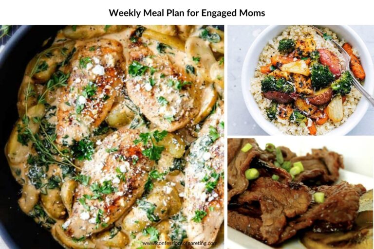 Weekly Meal Plan for Engaged Moms (Engage with Good Food!)