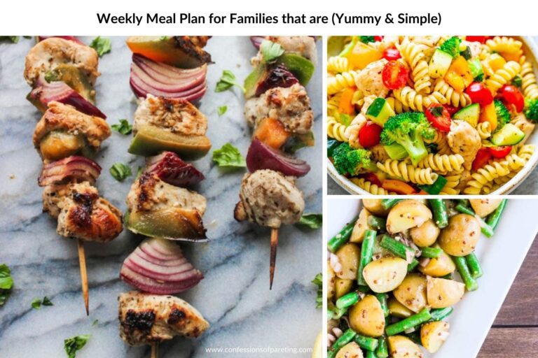 Weekly Meal Plan for Families that are (Yummy & Simple)