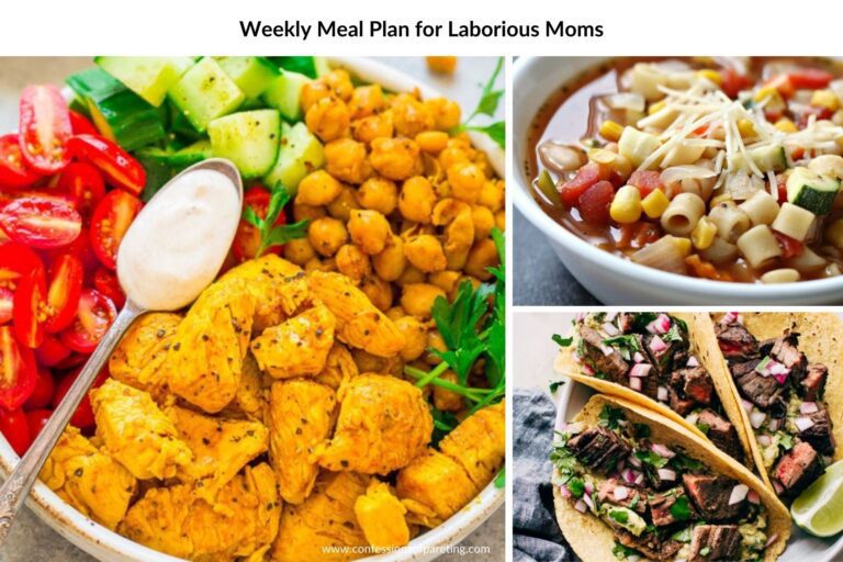 Weekly Meal Plan for Laborious Moms (Less Work for You!)