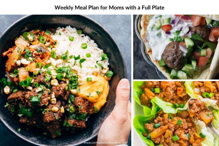 Weekly Meal Plan for Moms with a Full Plate