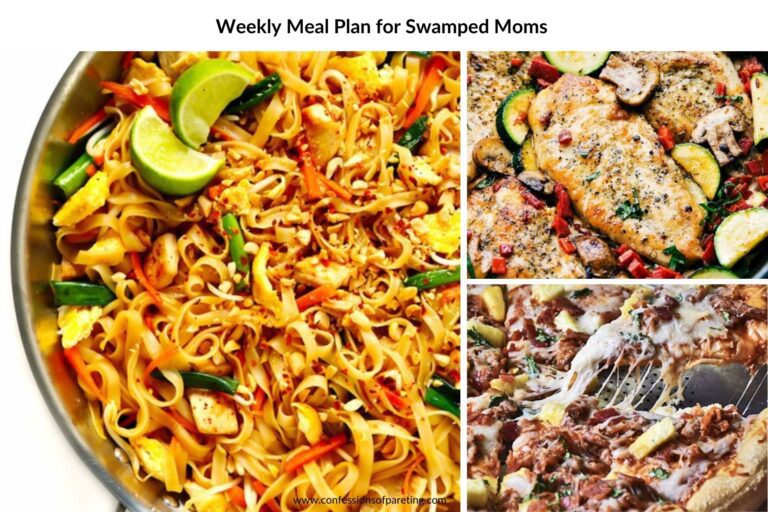 Weekly Meal Plan for Swamped Moms (Simplify Your Life!)