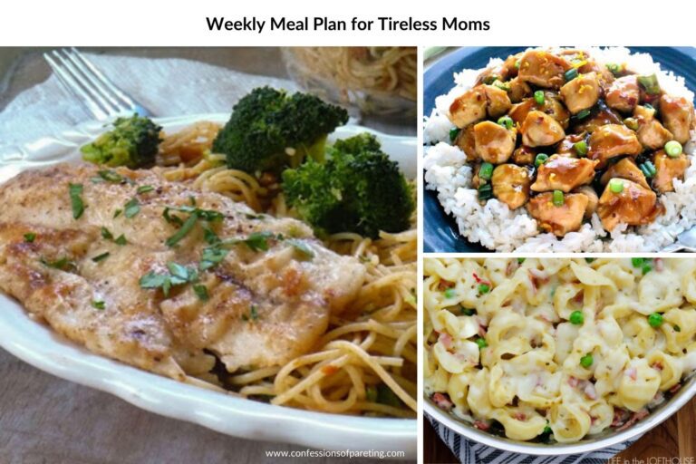 Weekly Meal Plan for Tireless Moms (Simple Dinner Routine!)