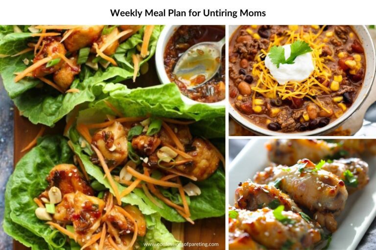 Weekly Meal Plan for Untiring Moms (Give Yourself a Break!)