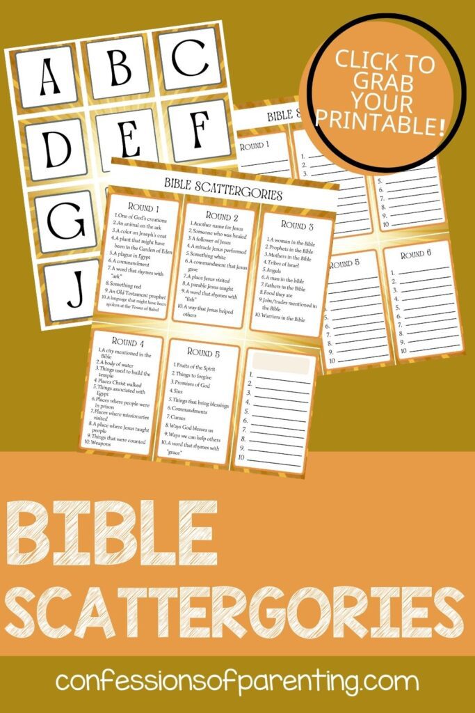 pin image: bible scattergories  cards printable