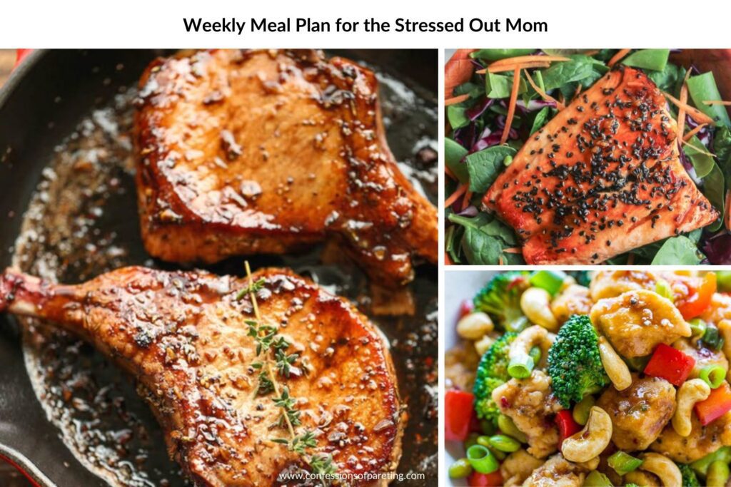 Weekly Meal Plan for the Stressed Out Mom