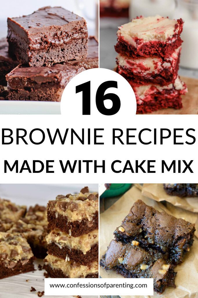 pin image: Brownie Recipes Made with Cake Mix