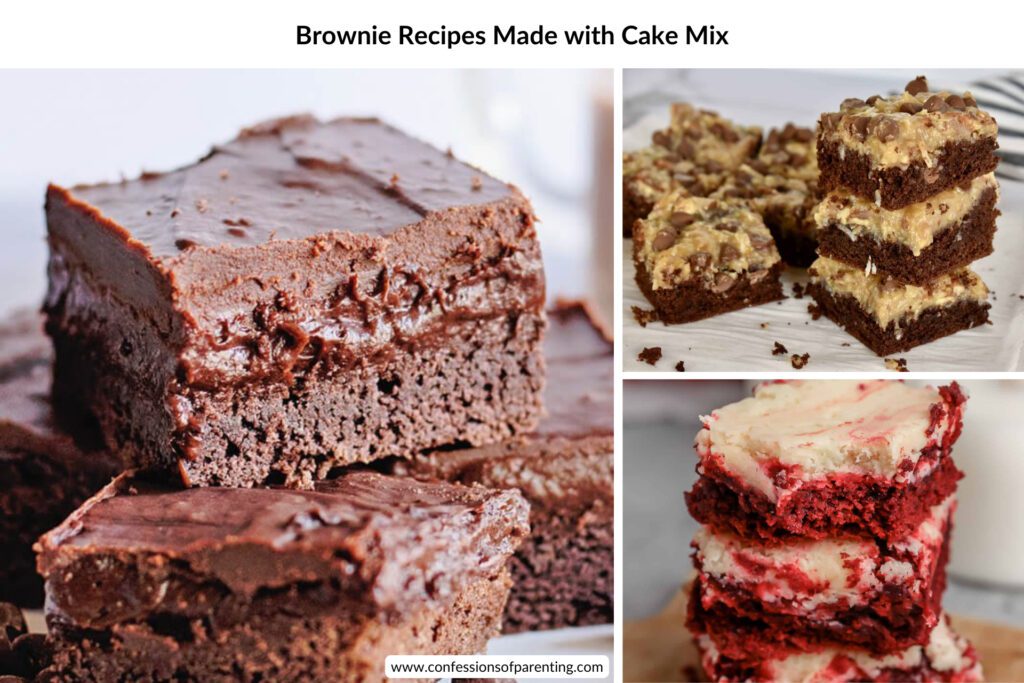 feature image: Brownie Recipes Made with Cake Mix