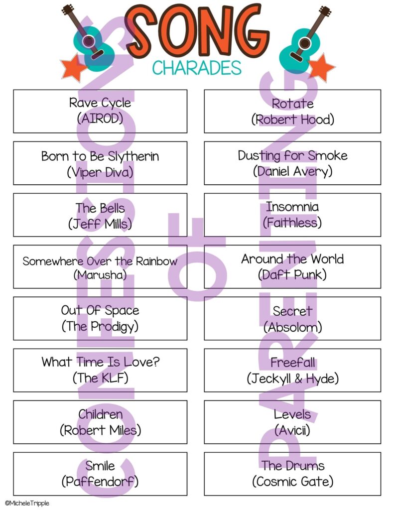 song charades printable example 