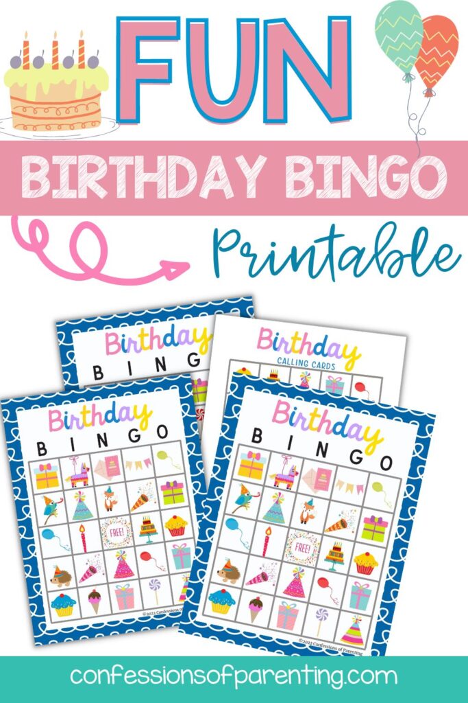 pin image: birthday bingo