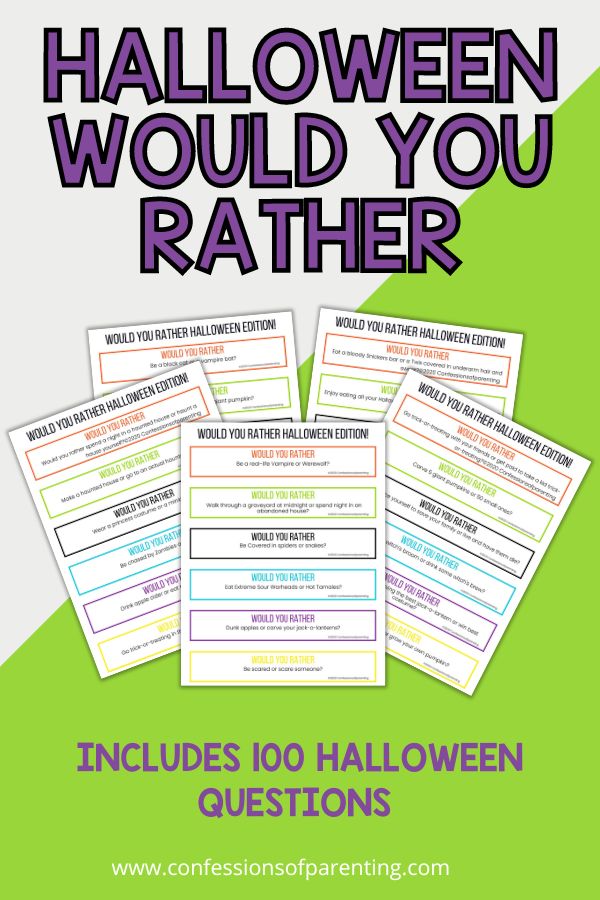 100 Halloween Would You Rather Questions (Download Now) 