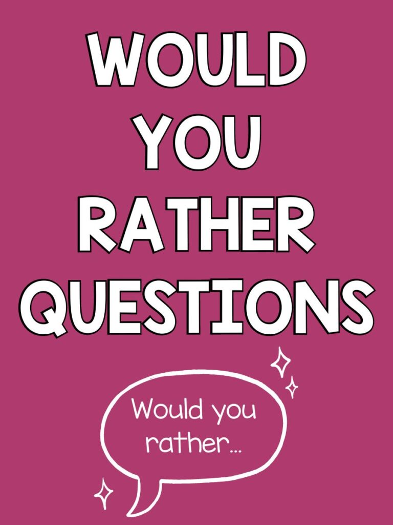 100 Would you rather questions for kids - The Measured Mom