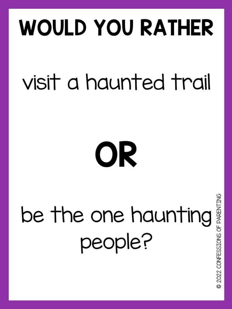 Halloween Would You Rather Questions for Kids