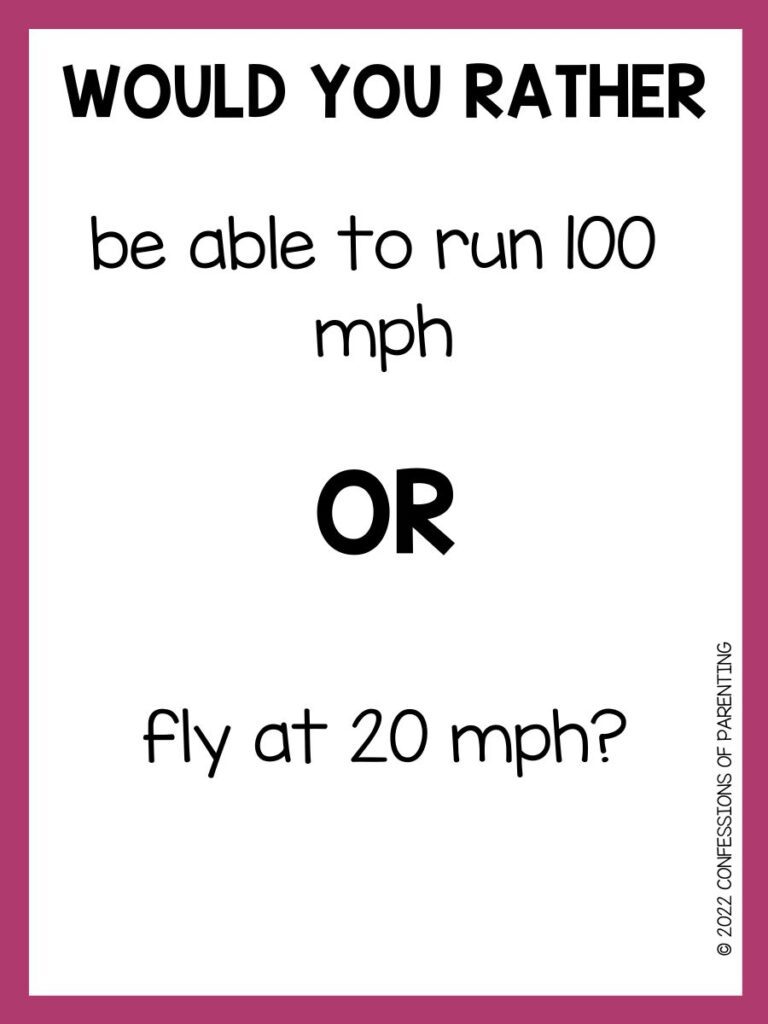 100 FUN Would You Rather Questions for Teens - Growing Play