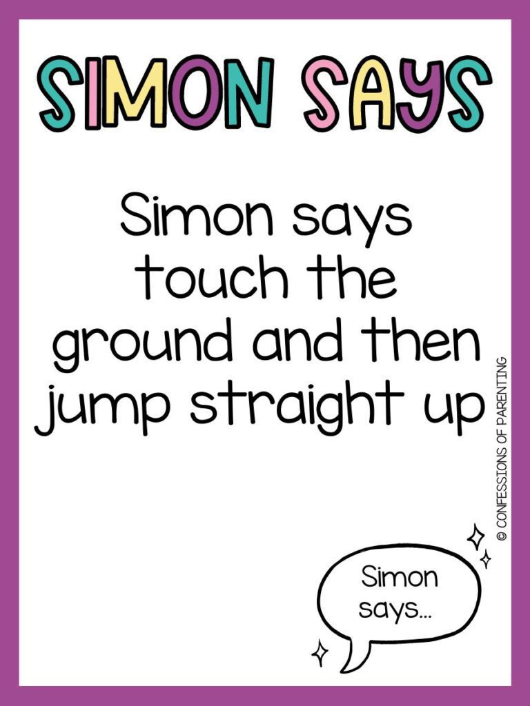 Simon Says Ideas (+Free Printable List of Game Commands)