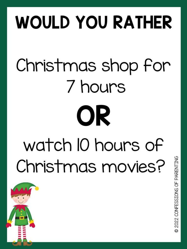 Christmas Would You Rather Questions  Christmas trivia, Fun christmas  party games, Fun christmas games