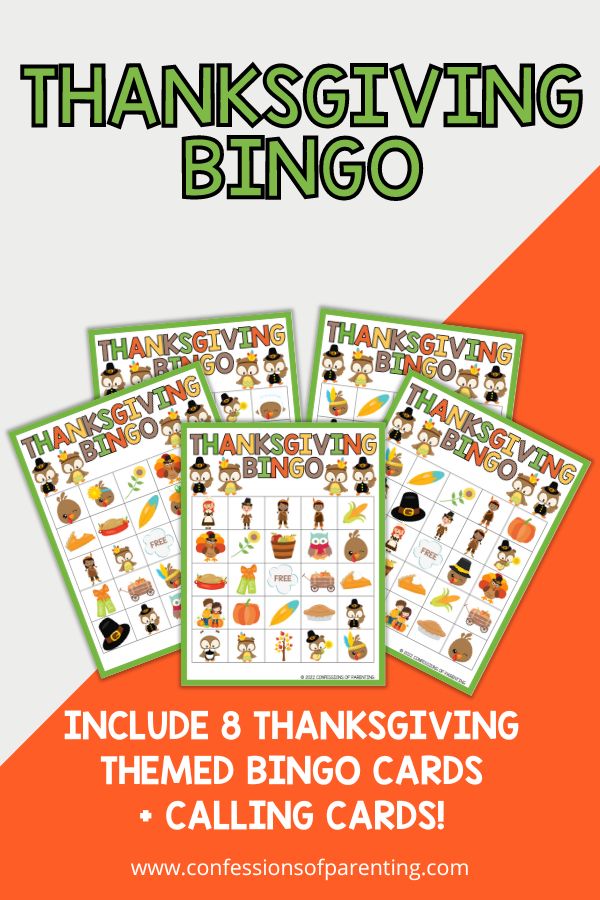 Free Printable Thanksgiving Bingo Cards