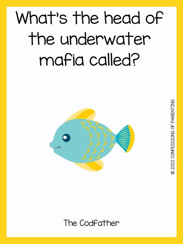 100 Funny Fish jokes for kids + Free Printable Cards