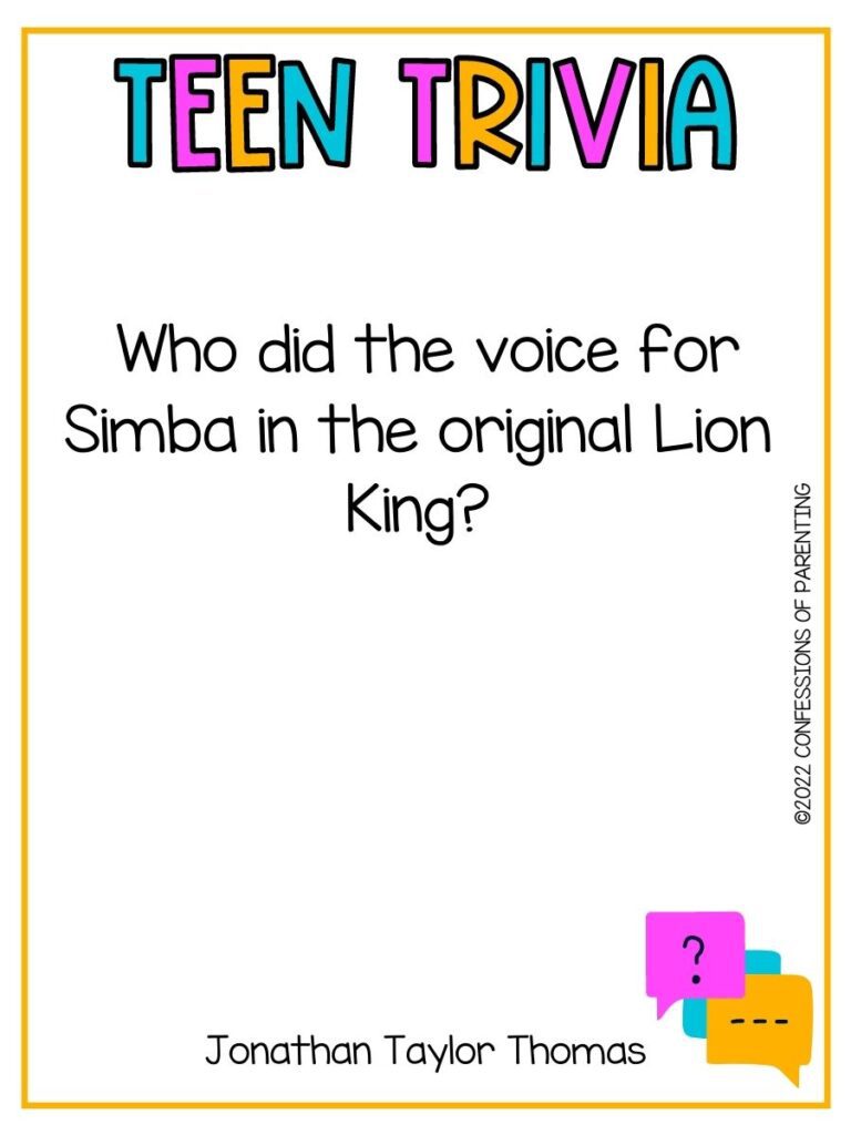 Who provided the voice of the lion, Trivia Answers