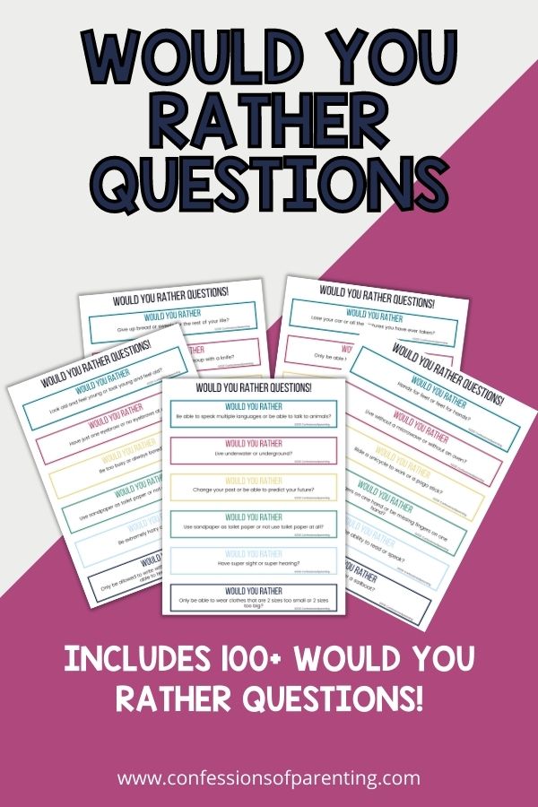 60 free printable would you rather questions - ESL Vault