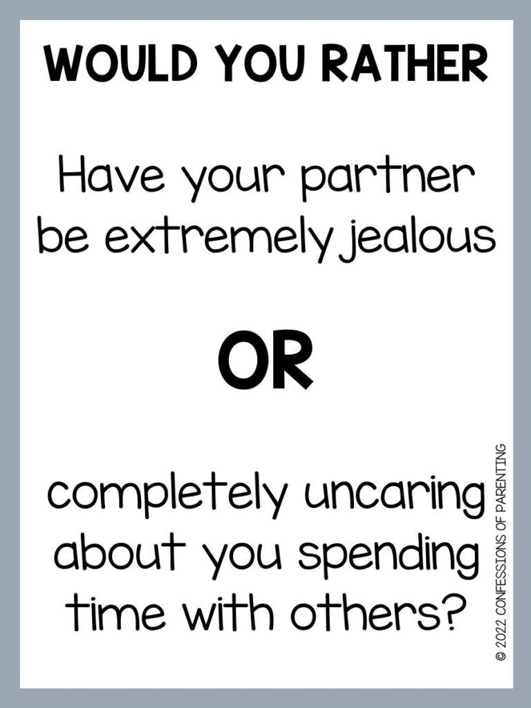 Printable Couple Would You Rather Questions – buck & co.