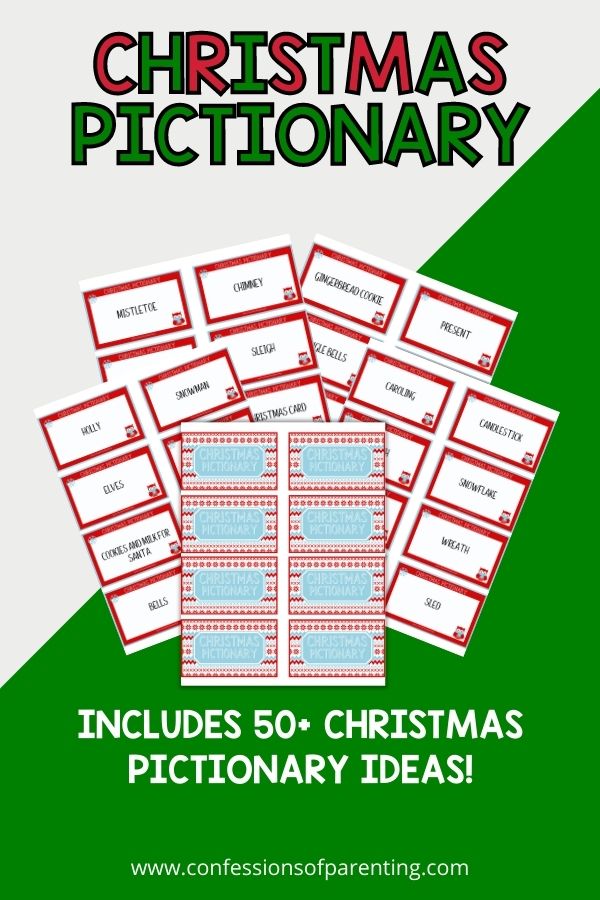 christmas pictionary cards