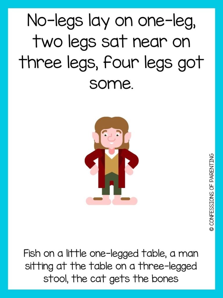 câu đố hobbit với phim hoạt hình hobbit trên nền trắng với đường viền mòng két 