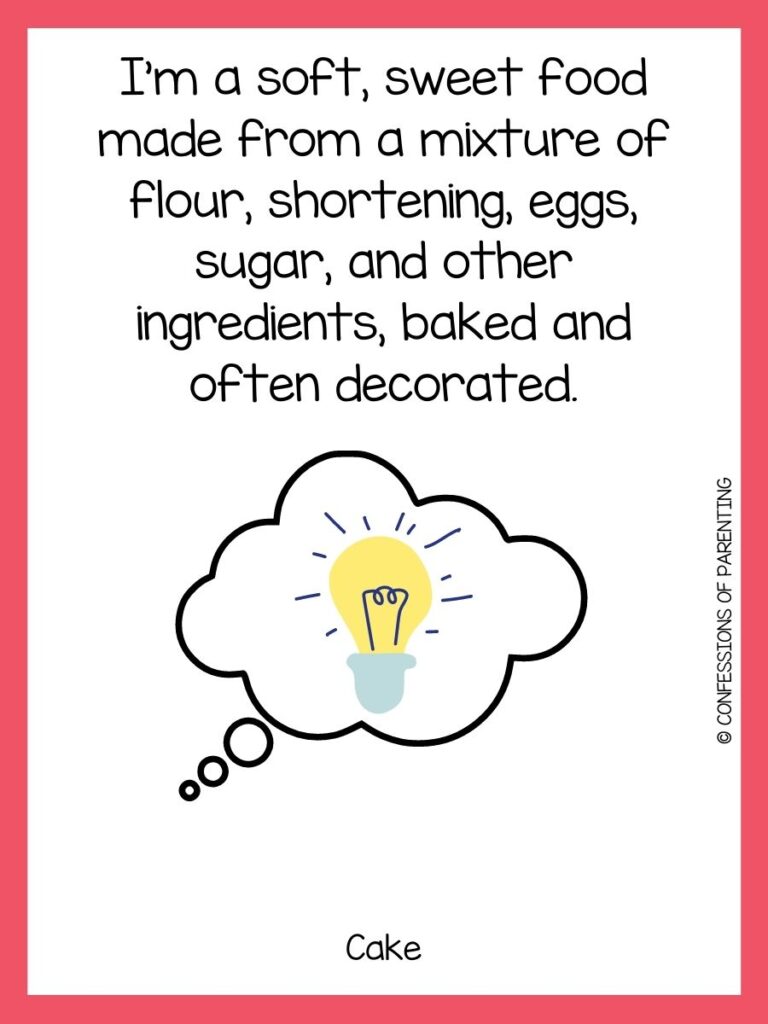 logic riddle with yellow bulb in cloud on white background with pink border