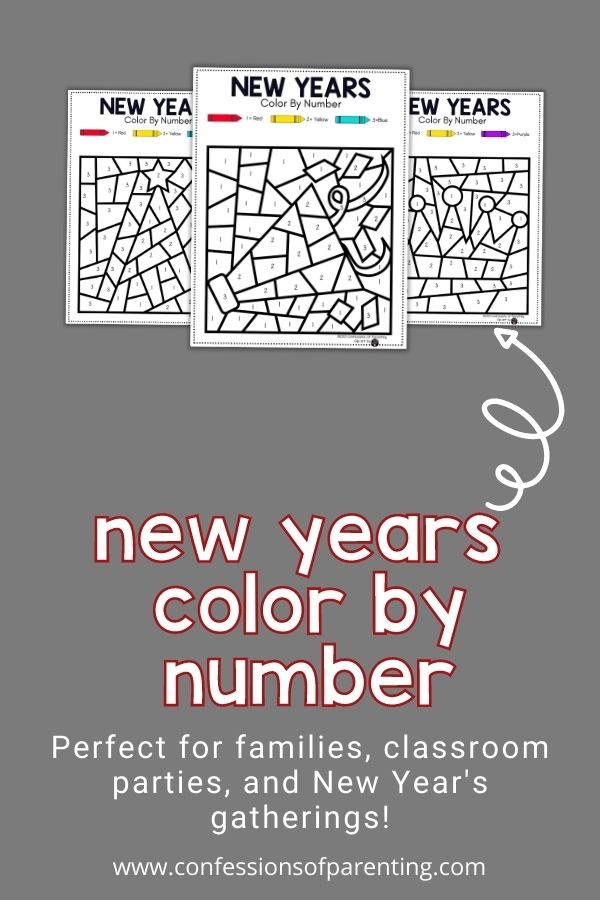 The Best New Year's Eve Color By Number Sheets