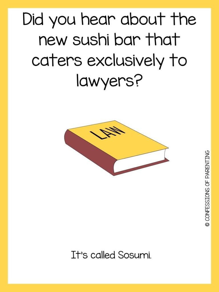 Yellow and brown law book with black text above and below on white background with yellow border