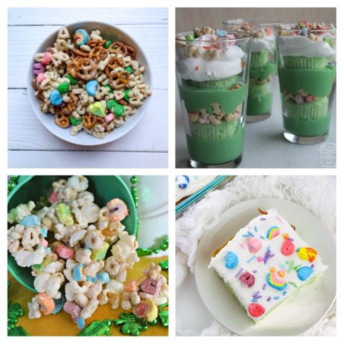 4 Lucky Charms St. Patrick's Day Treats in a square image