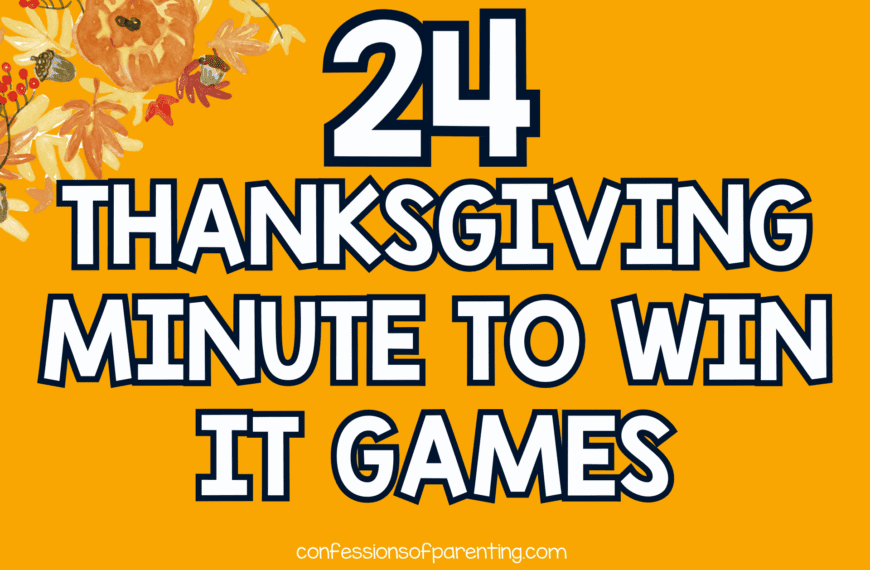 24 Festive Thanksgiving Minute to Win It Games