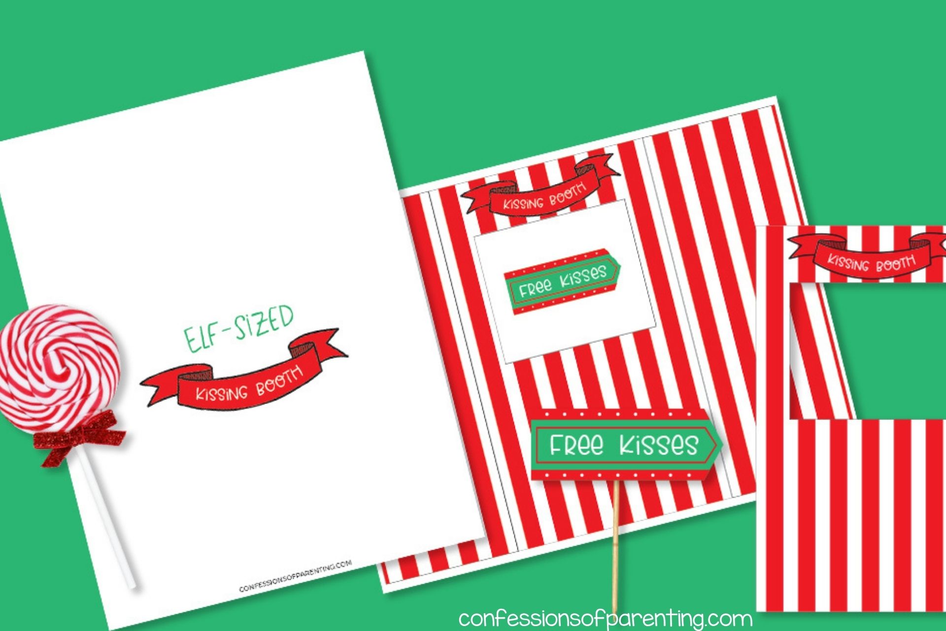 Fun Elf On The Shelf Kissing Booth Printable fun-elf-on-the-shelf-kissing-booth-printable
