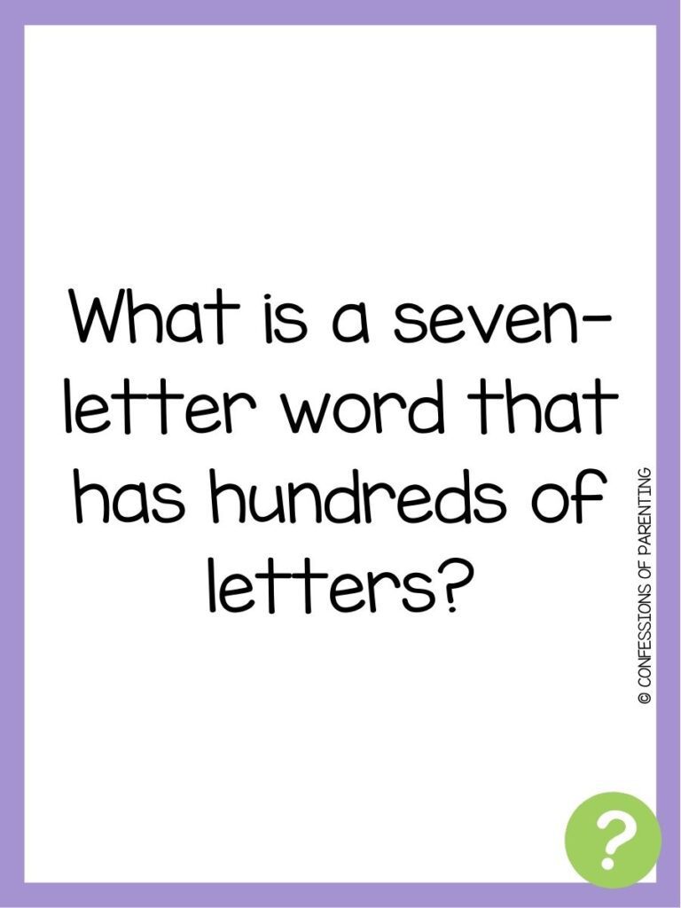 in post image with white background, purple border, text of trick question, and green question mark image