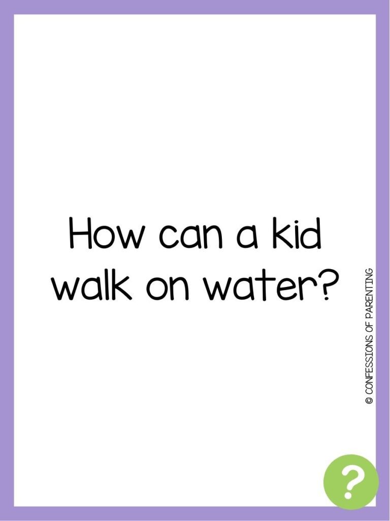 in post image with white background, purple border, text of trick question, and green question mark image