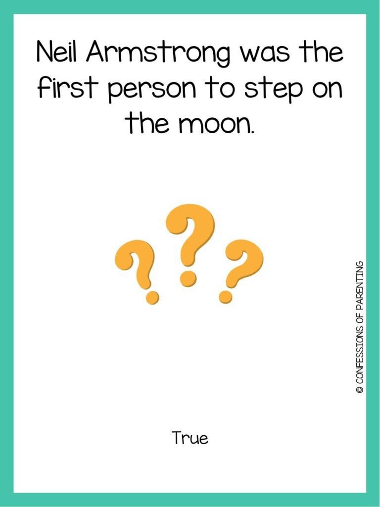 in post image with white background, teal border, text of true or false question and image of a question mark