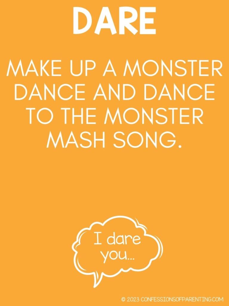 in post image with yellow background, and white text with dare