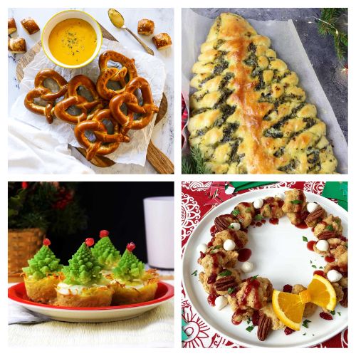 in post image with white background and images of Christmas Appetizers for Kids