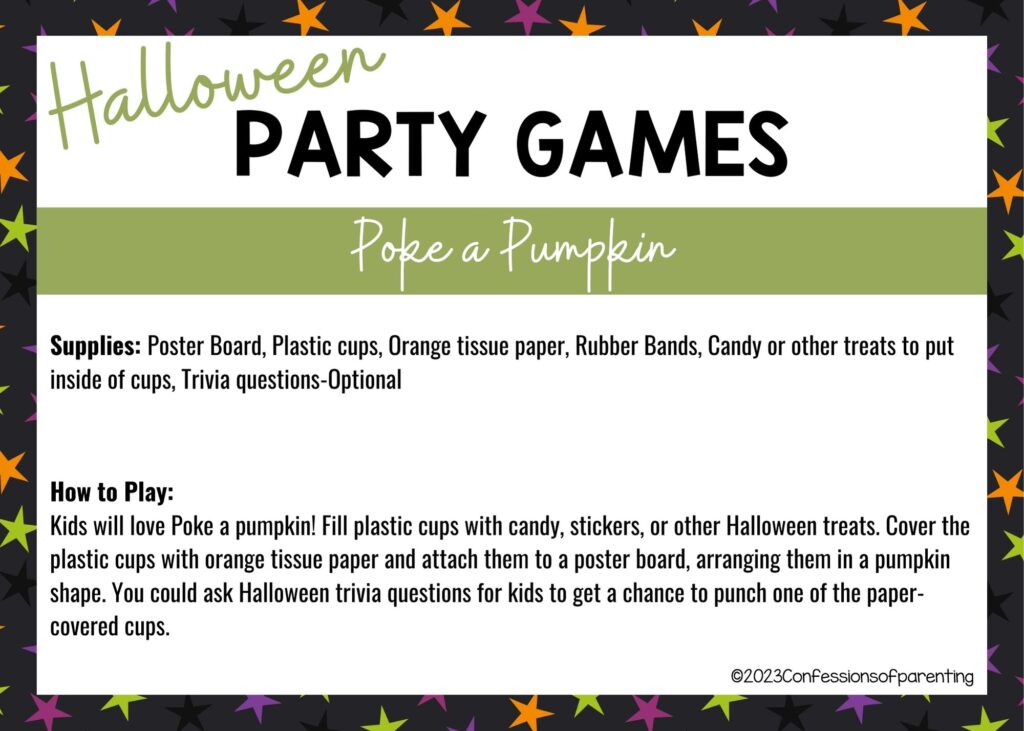 Poke-a-Pumpkin Halloween Party Game