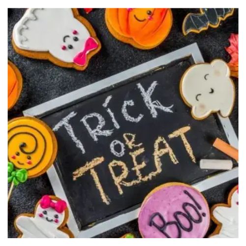 trong hình ảnh bài đăng có nền trắng, hình ảnh Hoạt động Halloween dành cho Thanh thiếu niên