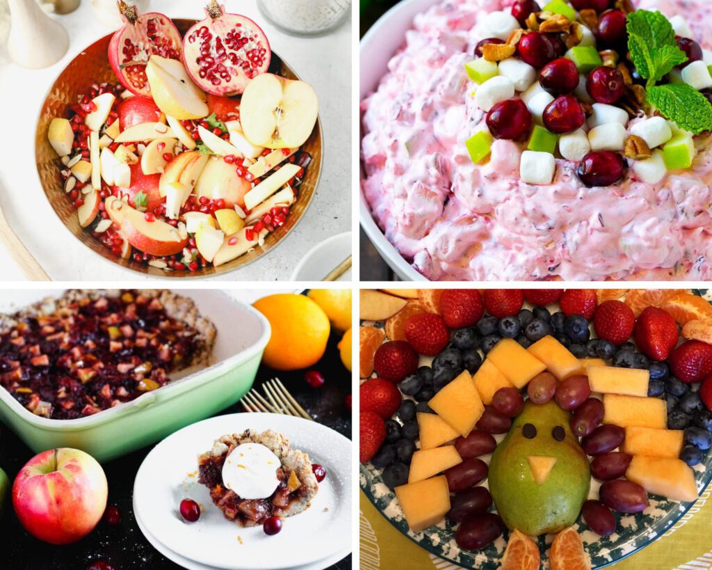 Thanksgiving Fruit Ideas collage