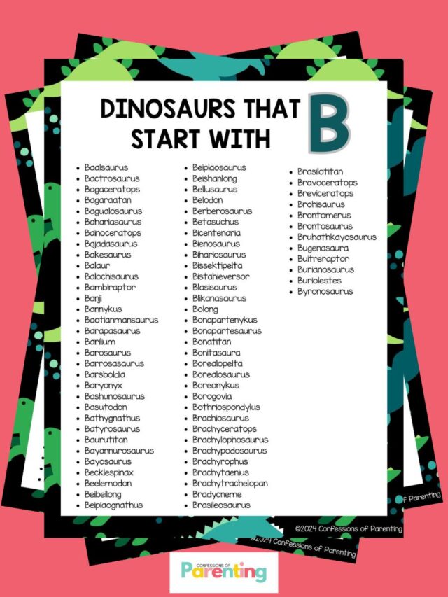 Complete List of Dinosaurs that Start With B Plus Dino Facts