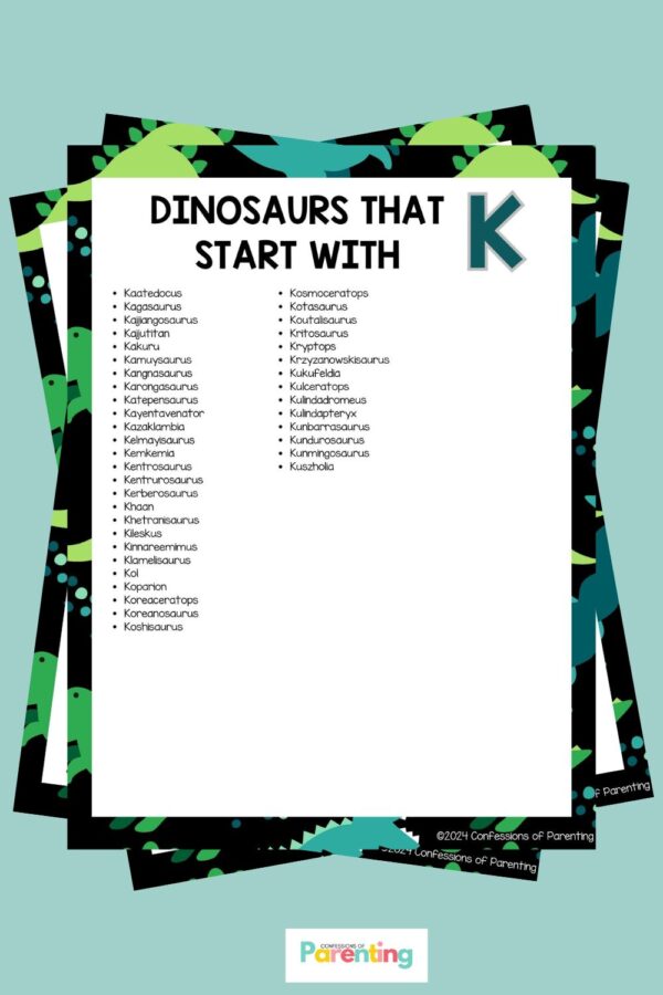 Complete List of Dinosaurs That Start With K Plus Fun Facts