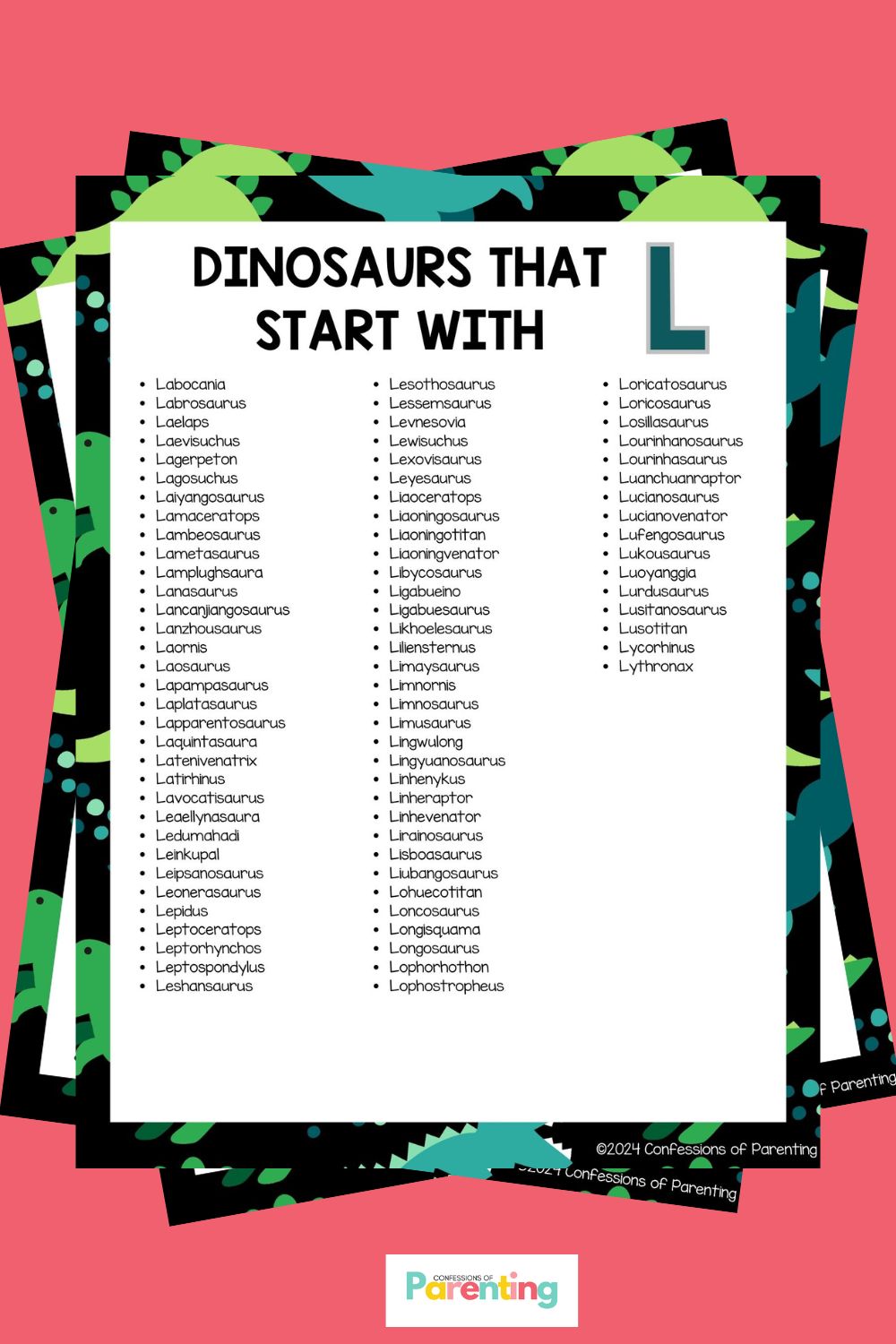 Complete List of Dinosaurs That Start With L Plus Fun Facts